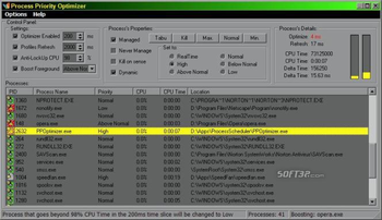 Process Priority Optimizer screenshot 2