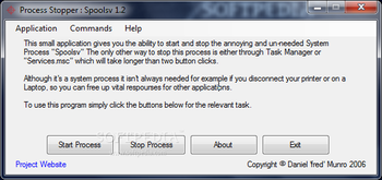 Process Stopper - Spoolsv screenshot