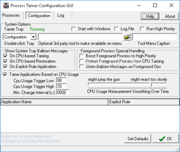 Process Tamer screenshot 2