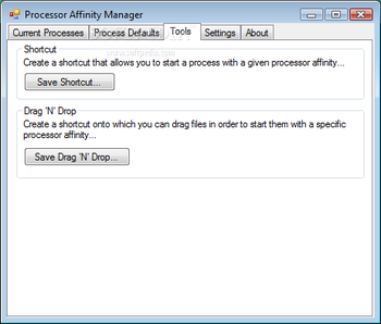 Processor Affinity Manager screenshot 2