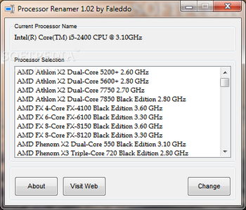 Processor Renamer screenshot