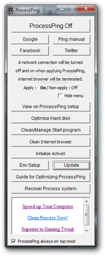 ProcessPing screenshot
