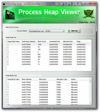 ProcHeapViewer screenshot