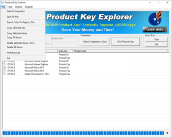 Product Key Explorer screenshot 2