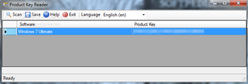 Product Key Reader screenshot
