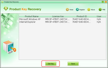 Product Key Recovery screenshot