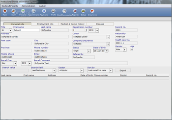 Professional Dental Information System screenshot 3