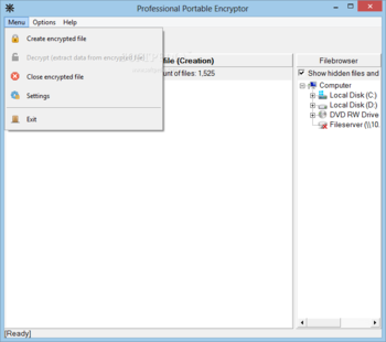 Professional Portable Encryptor screenshot 2