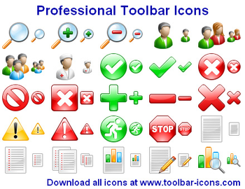 Professional Toolbar Icon Set screenshot