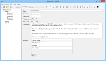 ProfExam Creator screenshot