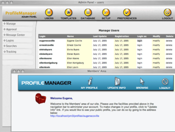 Profile Manager Basic screenshot