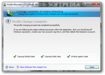 Profile Relocator screenshot 2