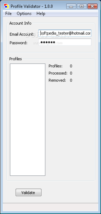 Profile Validator screenshot