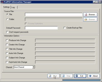 ProfPDF Information Manager screenshot 2