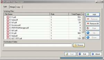 ProfPDF Page Manager screenshot