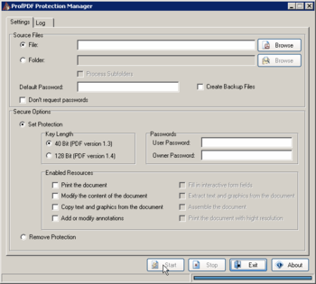 ProfPDF Protection Manager screenshot 2