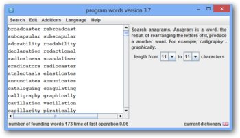 Program Words screenshot