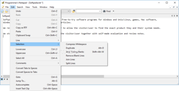 Programmer's Notepad screenshot 3
