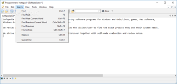 Programmer's Notepad screenshot 4