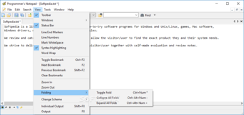 Programmer's Notepad screenshot 5