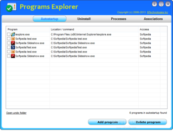 Programs Explorer screenshot