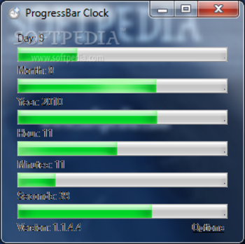 ProgressBar Clock screenshot
