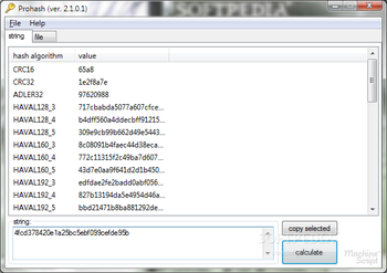ProHash screenshot