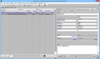 Project Cost Tracking Organizer Deluxe screenshot