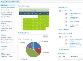 Project Management for MS SharePoint screenshot