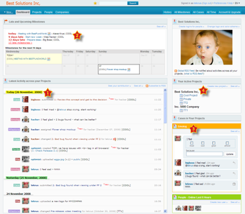 Project management software Comindwork screenshot