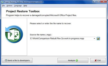 Project Restore Toolbox screenshot