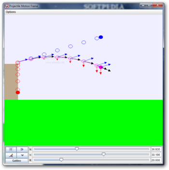Projectile Motion (Galileo and Newton) screenshot