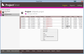 ProjectTimer screenshot 4