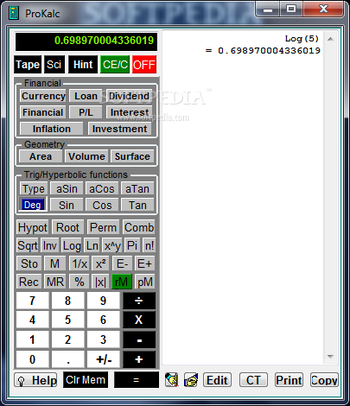 ProKalc screenshot