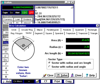 ProKalc screenshot