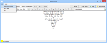 ProofTools screenshot 2