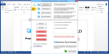 Proposal Pack Wizard screenshot