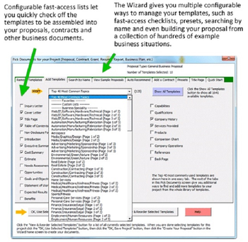 Proposal Pack Wizard Software screenshot