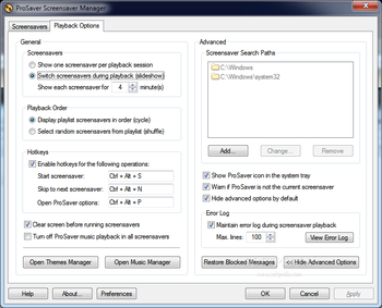 ProSaver Screensaver Manager screenshot 2