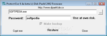 Protect EXE screenshot