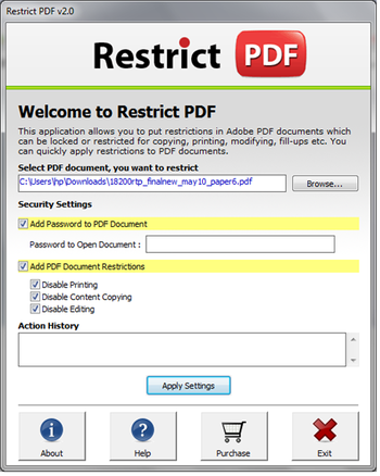 Protect PDF screenshot 2