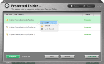 Protected Folder screenshot