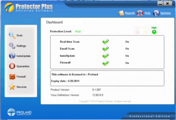 Protector Plus Professional Antivirus screenshot