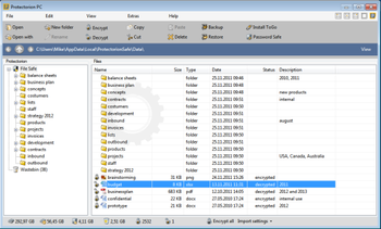 Protectorion Data Safe screenshot