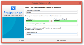 Protectorion Encryption Suite screenshot