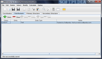 Protein Data Bank Editor screenshot
