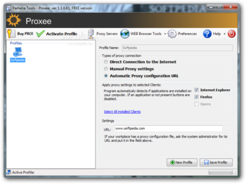 Proxee screenshot