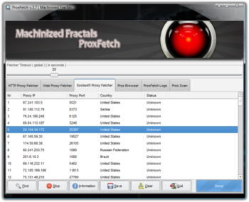 ProxFetch screenshot