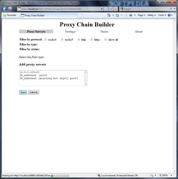 Proxy Chain Builder screenshot