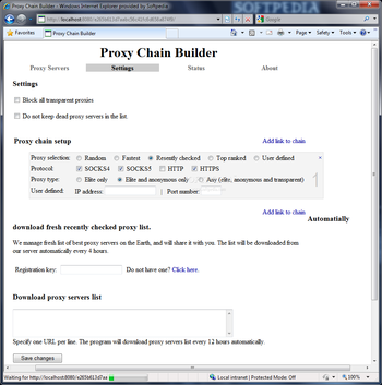 Proxy Chain Builder screenshot 2